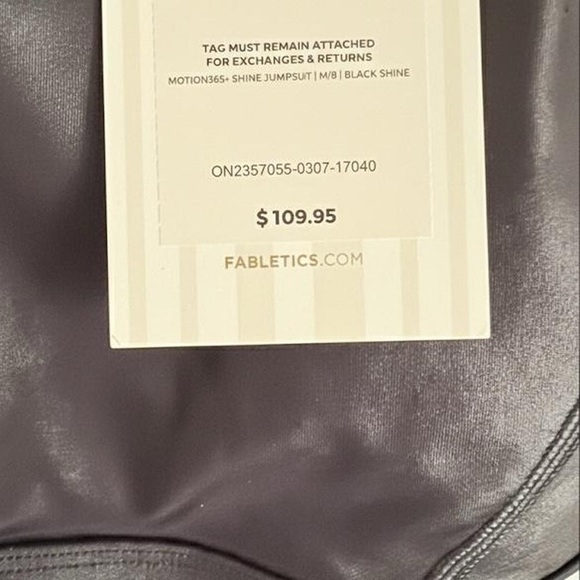 NWT Fabletics x Khloé Kardashian Motion365+ Shine Jumpsuit Black Medium - Picture 4 of 5